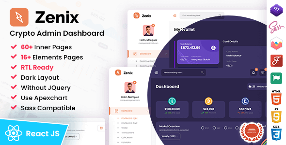 [Free Download] Zenix – Crypto React Admin Dashboard (Nulled) [Latest Version]